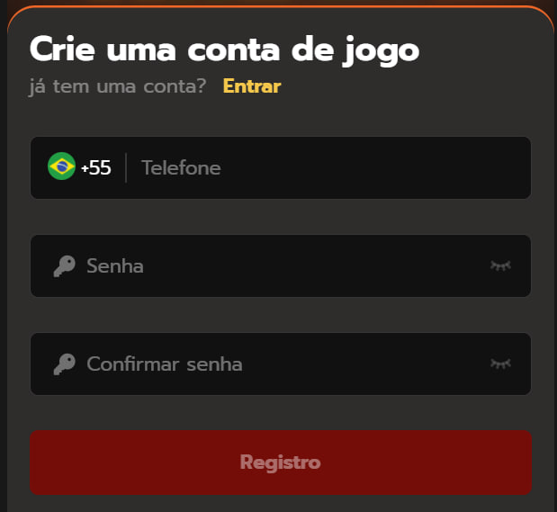 Formulário de Registro 5254BET